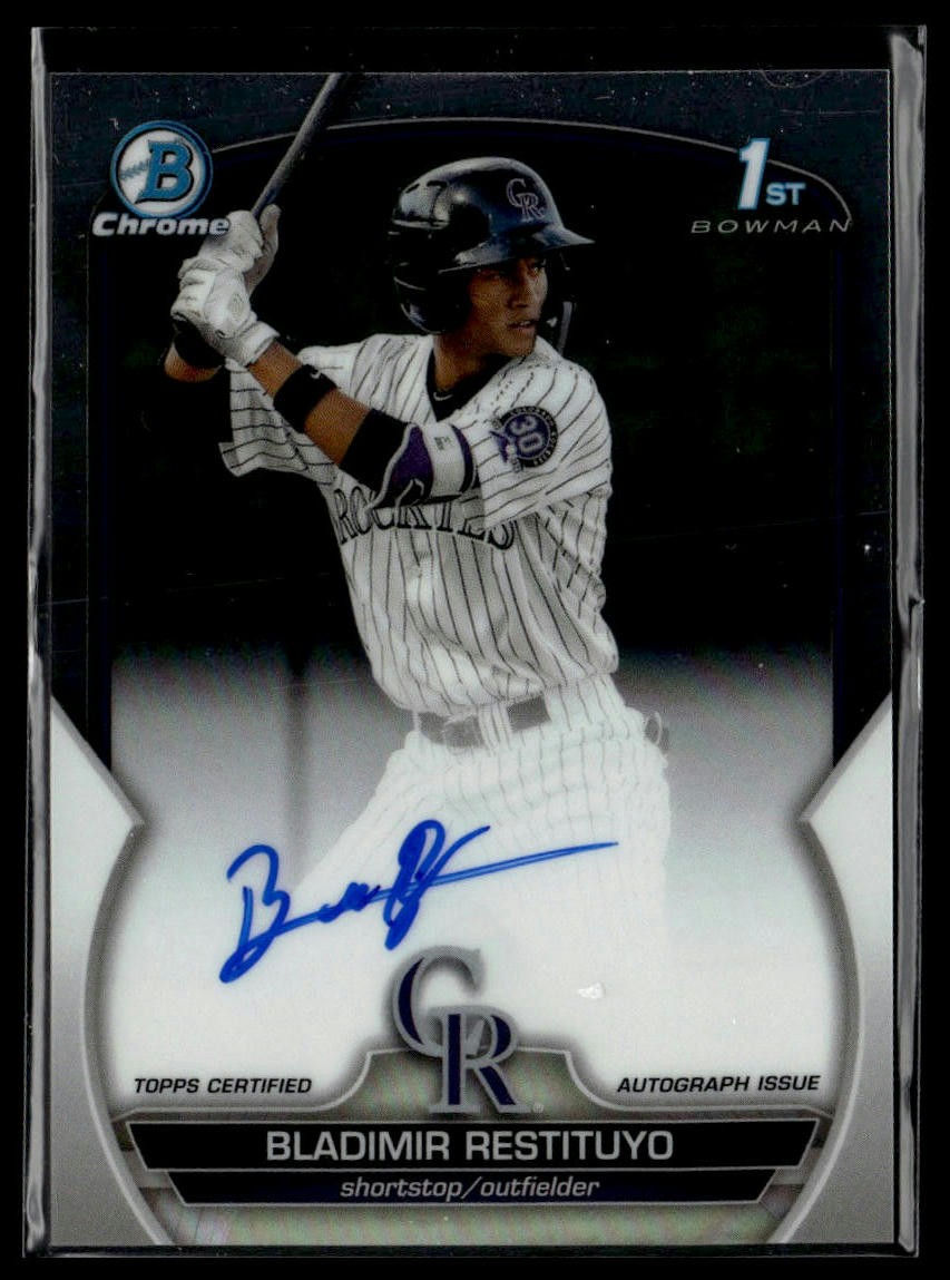 2023 Bowman Chrome #CPA-BR Bladimir Restituyo Prospect Autographs