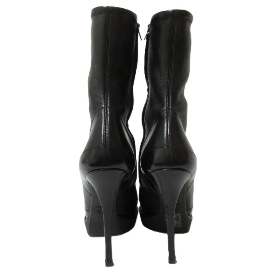 GUCCI Women's Short Pointed-Toe Leather Boots Size:34.5/JP:21.5 141180K Authen thumbnail 5