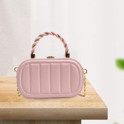 Kettenbox Tasche, Mini Handtasche, Umhängetasche für Damen, Formelle