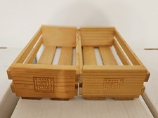 Lot Of 2 Napa Valley 12 Cassette Tape Holder Crate Wood Box Wooden Storage Pine
