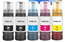 5 Pack 104 Refill Ink Bottles for Epson EcoTank ET-4800 Printer Bundle