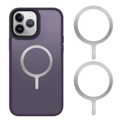 2Pcs Magsafe Phone Case Replacement Metal Ring Sticker Wireless Magnet Charger - Picture 2 of 11