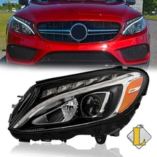 For 2015-2018 Mercedes Benz C Class LED Headlight w/o Cornering Lamps Driver