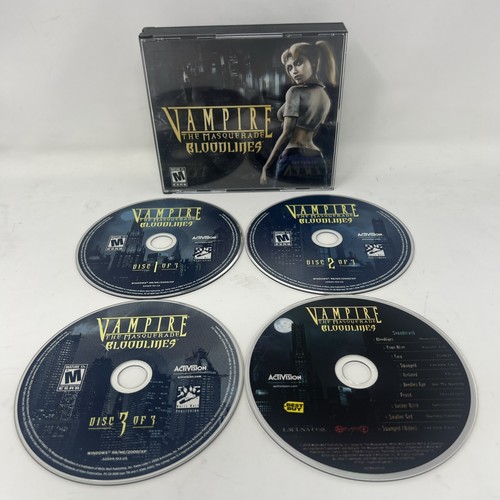Vampire The Masquerade Bloodlines gioco per PC con colonna sonora 4 dischi