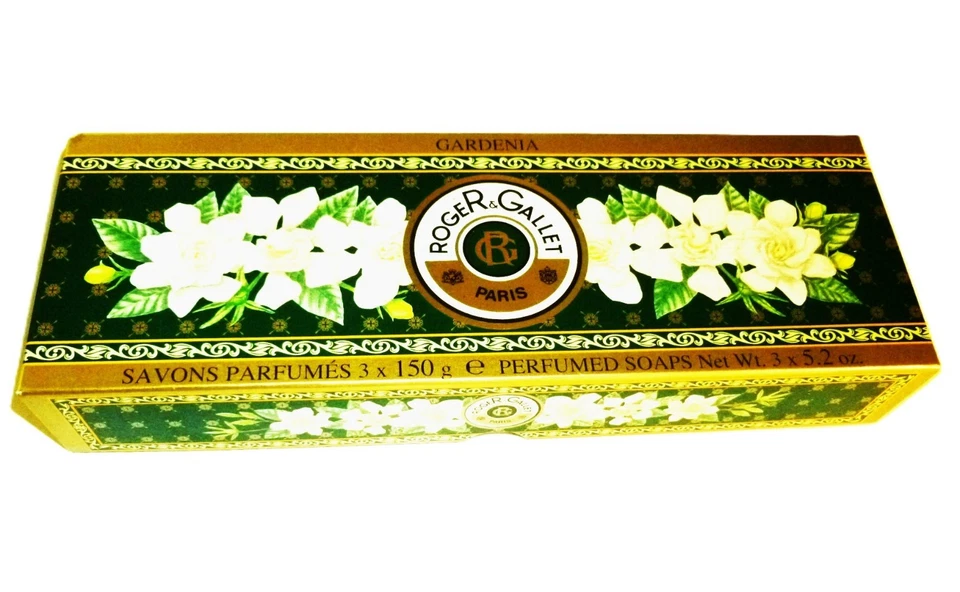 ROGER & GALLET Coffret vintage 3 savons x 150 g Gardénia NEUF NEW Rarissime/VHTF - Photo 3/4