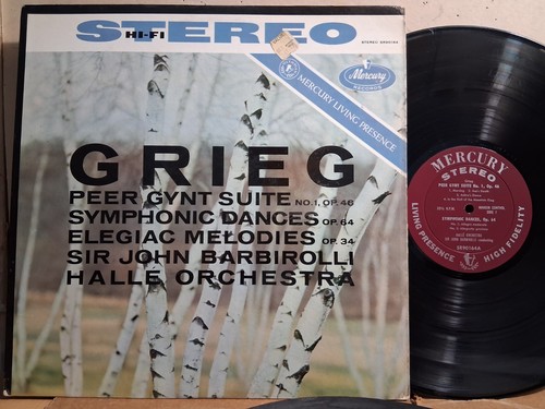 Mercury SR 90164 Barbirolli Music of Grieg Peer Gynt FR5 FR5 CB 1959 VG++ TO NM