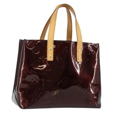 LOUIS VUITTON Monogram Vernis Reade PM Hand Bag Amarante M91993 LV Auth 145210
