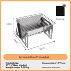 Portable Stainless Steel Folding BBQ Grill Mini Outdoor Home Barbecue Card Grill
