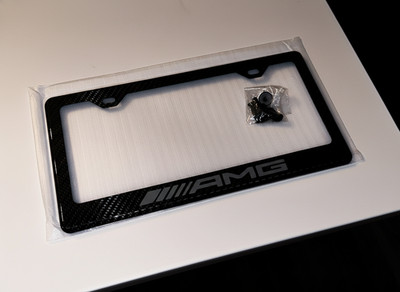 Ghost Effect  Mercedes Benz License Plate Frame Real Carbon Fiber AMG