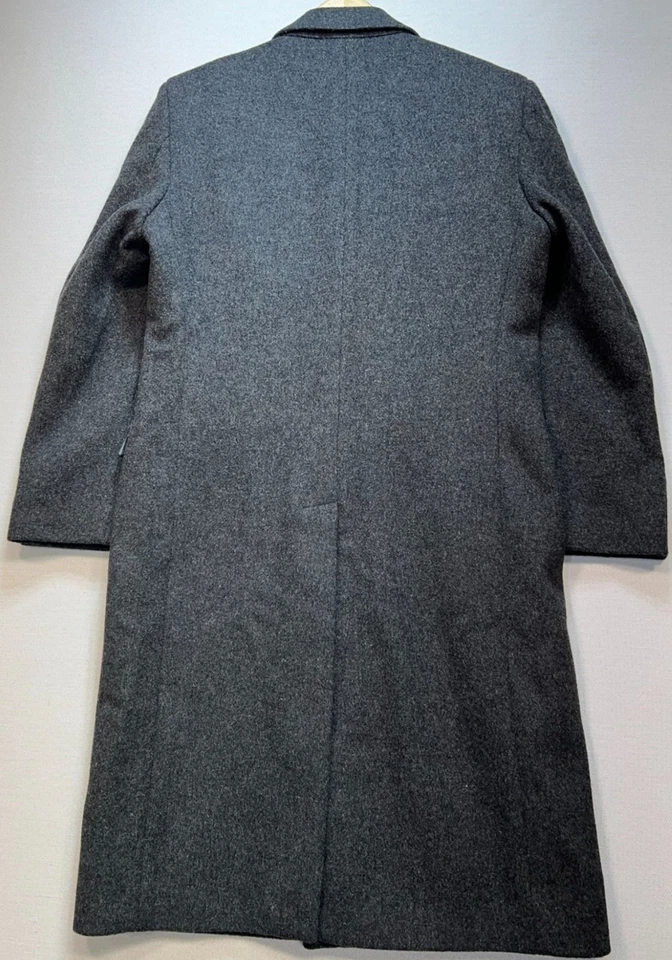 Abrigo de lana Towncraft para hombre Preppy Old Money talla 40R gris carbón jaspeado Foto 2 de 4