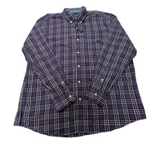 Chemise CHAPS violette à carreaux taille XXL Neuve #76e