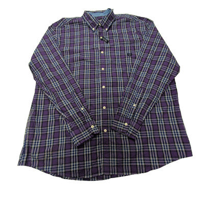 CHAPS Shirt lila kariert Gr. XXL Neu #76e