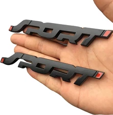 2Pack Metal Car Sport Sticker,3D Premium Car Side Fender Rear Trunk Emblem Logo 