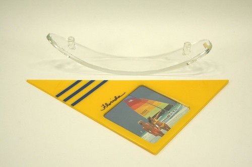 New FLORIDA Souvenir SAIL Wind Surf PHOTO FRAME Holder Plastic Acrylic YELLOW - Picture 5 of 6
