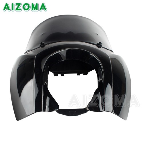 Motorcycle Front Headlight Fairing w/ 12'' Windshield For Harley 2006-2017 Dyna - Picture 9 of 10