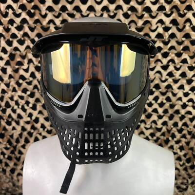 #ad #ad NEW Jt ProFlex Thermal Paintball Mask Black Black w Prizm Chrome Lens $110.95