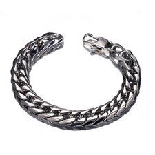 13mm 316L Stainless Steel Cuban Link Chain Bracelet 7inch-11inch for Men Women