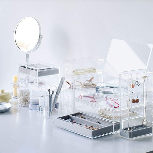 MUJI Overlapping acrylic case 2-stage drawer with lid - 第 9/9 張圖片