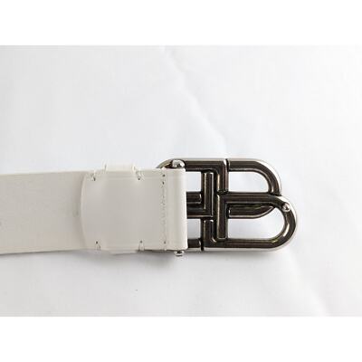 Balenciaga BB Logo Belt in White BNWB 70cm | eBay