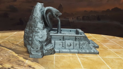 Snake Altar Fountain Scatter Terrain Scenery Miniature Tabletop Fantasy Games - Picture 3 of 6
