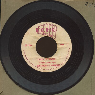 HEAR- Rare Folk Acetate 45 - Don Bruhl - B. Stephens - B W Stevenson? - Queen Of