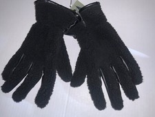 Soft Lined Gloves elastic wristband Goodfellow  Co faux leather palm M/L L/XL
