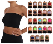 NEW WOMEN SEAMLESS BANDEAU TUBE STRAPLESS BRA layering TOP PLUS SIZE 1X 2X 3X 4X