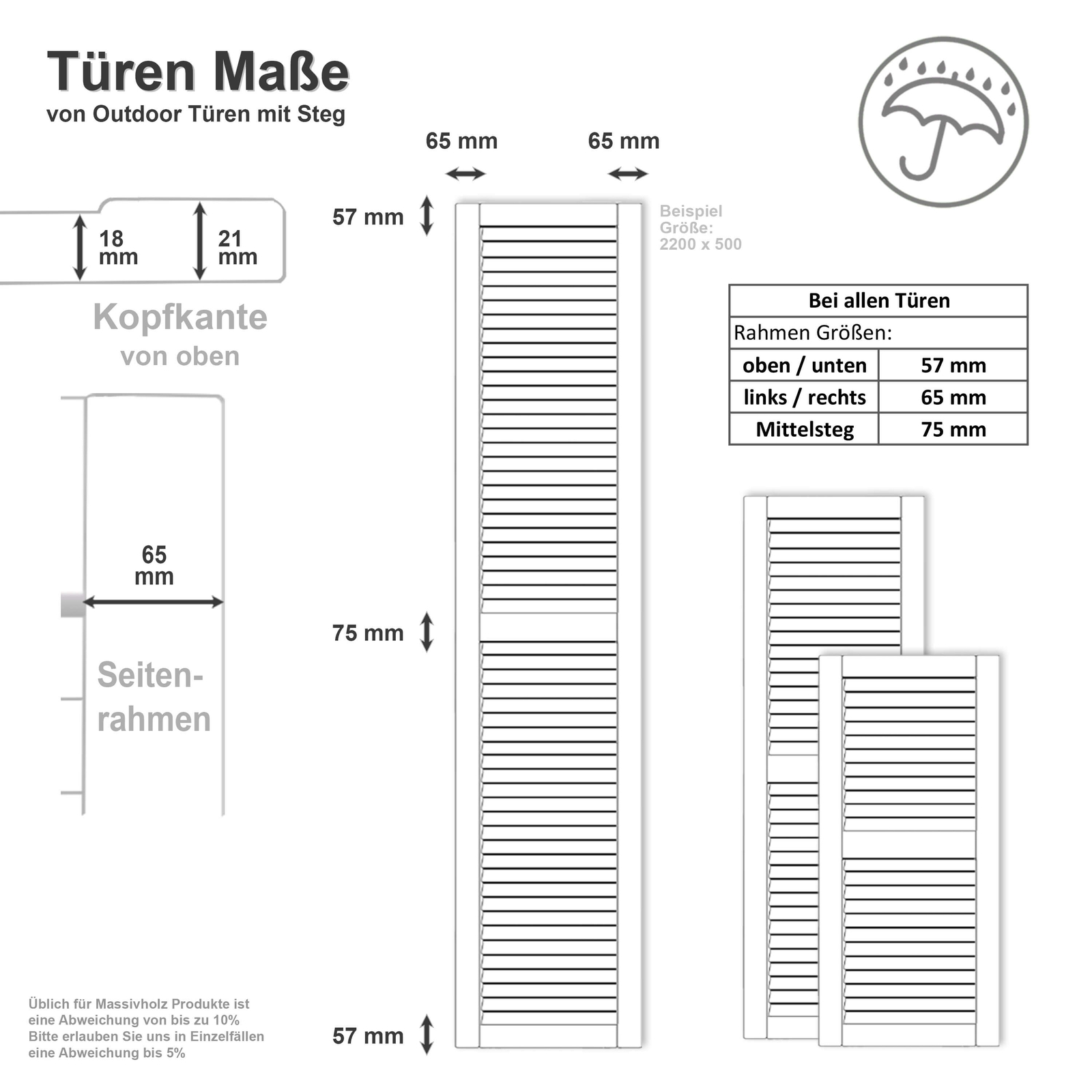 Lamellentüren Außenbereich Fensterläden Outdoor Massivholz Garten