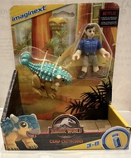 Imaginext Jurassic World Camp Cretaceous Ankylosaurus 'Bumpy' And Ben Figure New