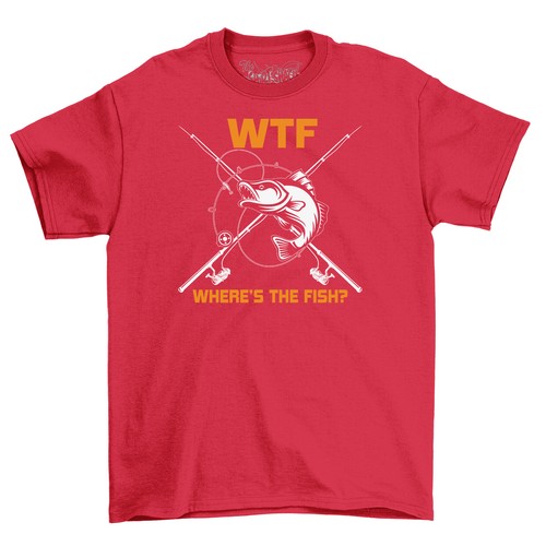 "21-1130-22-Pecgine" WTF Where's the Fish? Hilarious Fishing T-shirt, Unisex, Id - Picture 4 of 46