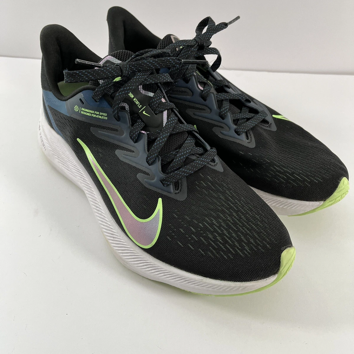 Nike Zoom Winflo 7 Womens CJ0302 003 Black Running Shoes Sneakers Size 11