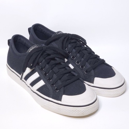 ADIDAS Nizza Low ADV Athletic Skate Low Shoes Black White Mens Sz 9