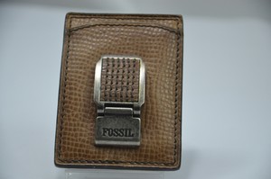 Fossil Brown Leather Wallet Multi Credit Card Photo Id Holder Money - image is loading fossil brown leather wallet multi credit card photo
