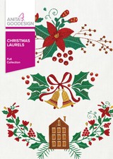 Christmas Laurels Anita Goodesign Embroidery Design Machine CD