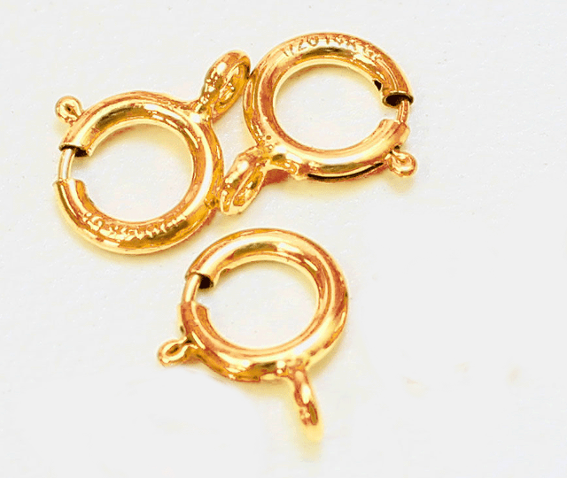 3 PCS 24k Gold Plated SPRING CLASP LOCK 5.0 MM ( OPEN JUMP RING ) eBay