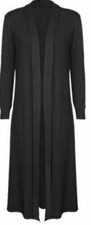 Womens Long Sleeve Maxi Cardigan Ladies Collared Boyfriend Long Full Sleeve 8-26