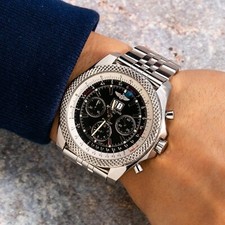 BREITLING BENTLEY A44364 49MM BLACK DIAL WITH STAINLESS STEEL BRACELET 2