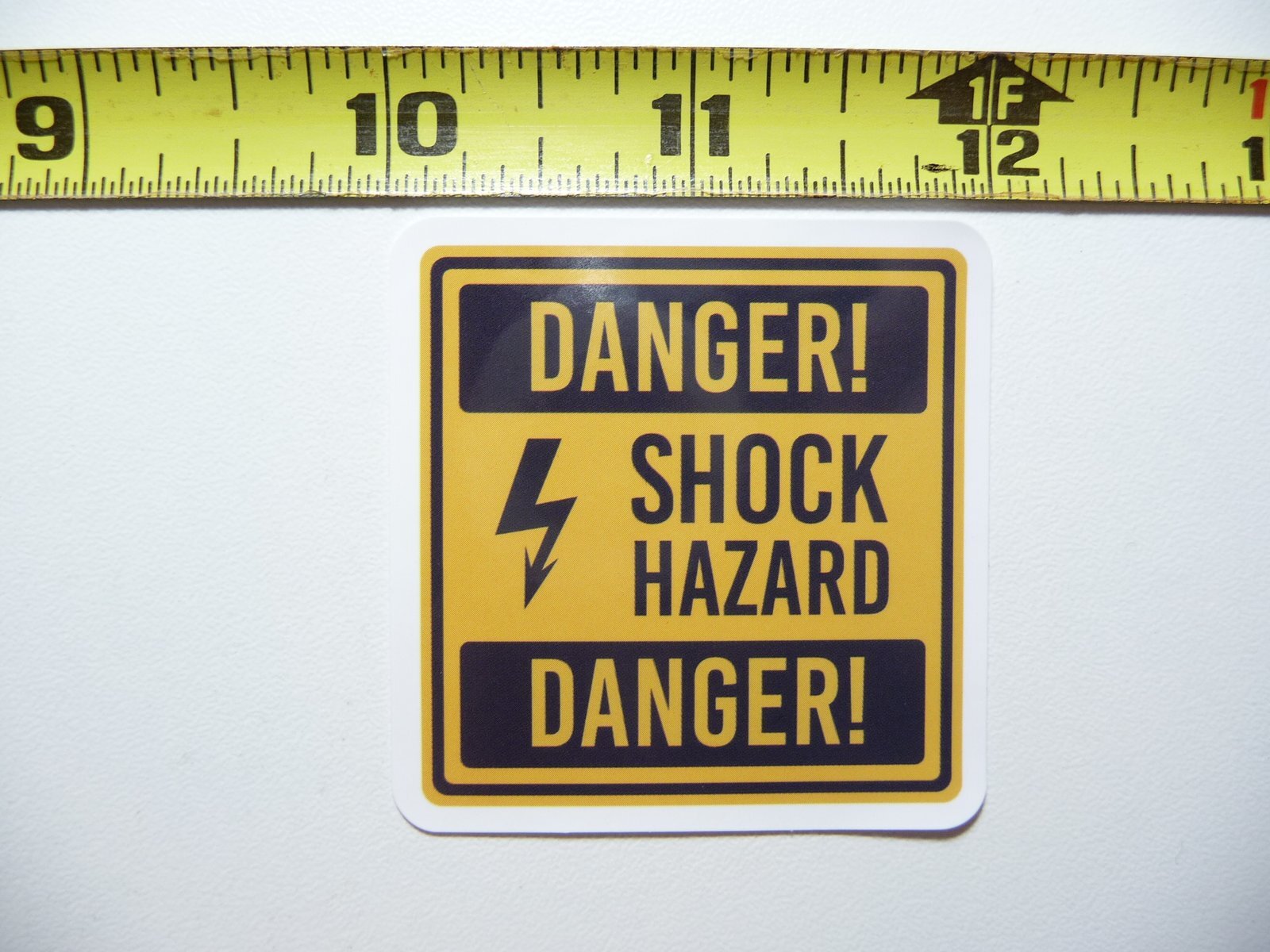 DANGER SHOCK HAZARD STICKER DECAL BUSINESS COMPANY POLICY BUILDING DOOR