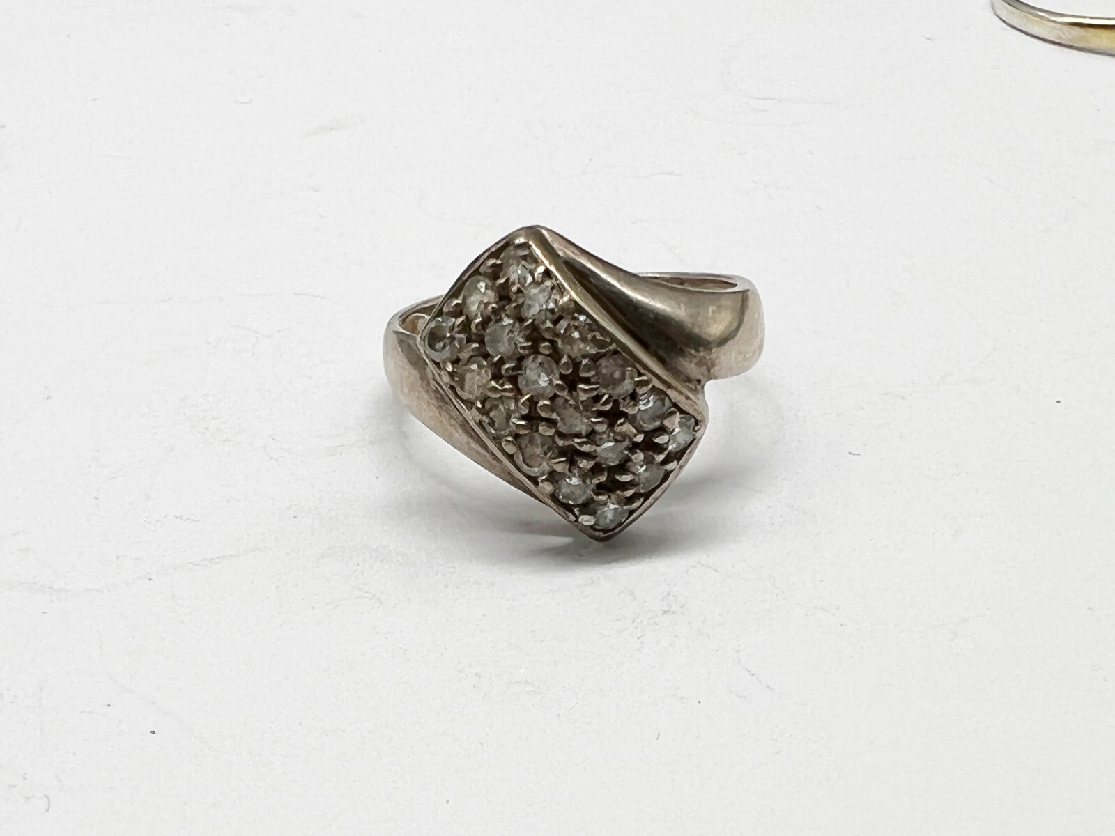 VINTAGE SOLID STERLING SILVER CLUSTER FRONT JOURN… - image 1