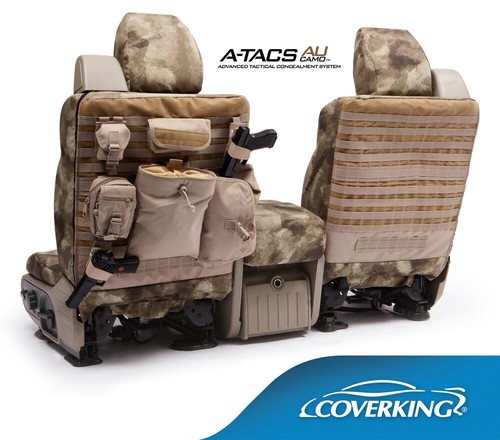 NEW Custom-Fit A-TACS AU Camo Tactical Seat Covers w/MOLLE Backing ARID URBAN - Picture 2 of 5