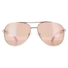 Guess Sunglasses GU7295 28G Shiny Rose Gold Brown Mirror