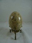 Marble Collectible Egg w/ stand 3" Brown Tans