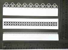 15  SWIRL BORDERS cardstock paper die cut embellishment 