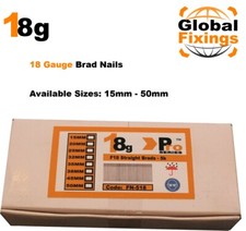18g Straight 5000 x 38mm Brad Nails, galv to suit all 18g nailer5