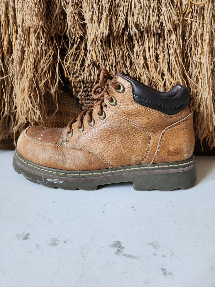 SKECHERS Brown Leather Utility Lace-Up Work Boots Men Size 8  display picture 3