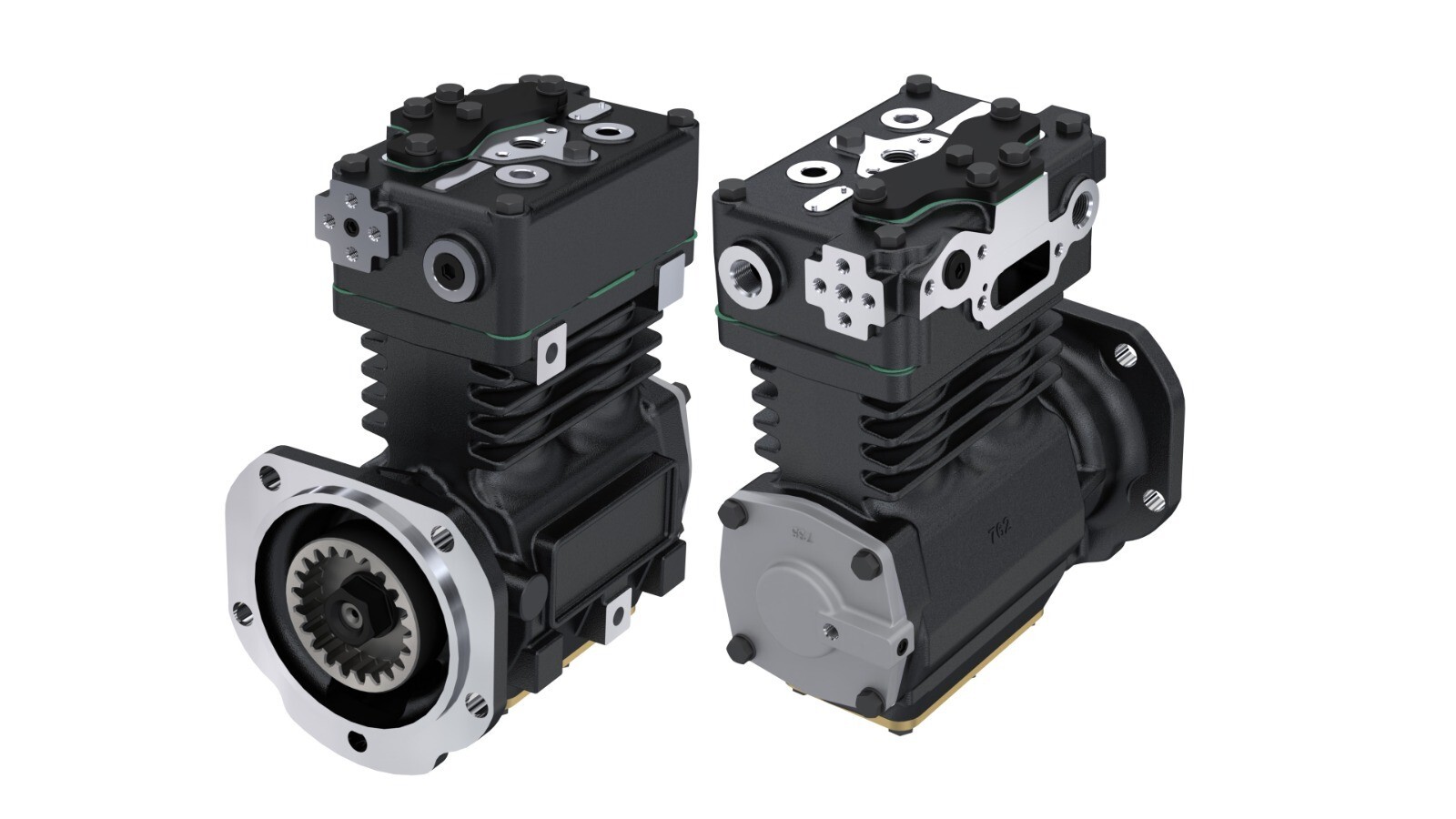 Air Brake Compressor for Detroit Diesel with Gear / TUFLO550 / 107007 / ...