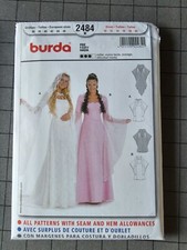 Burda Pattern 2484 Misses' Medieval Wedding Gown Bridesmaid Costume 10  20 Unc