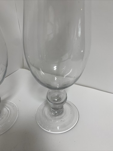 Hurricane Clear Glass Vase Classic Base - 15.5” Set of 2 - Picture 5 of 7