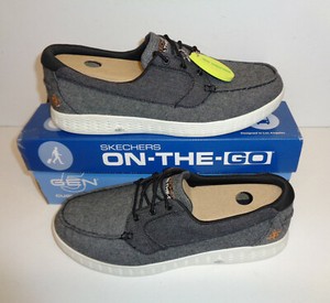 skechers denim boat shoes