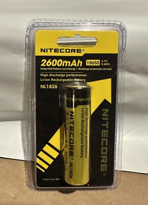 NITECORE NL1826 18650 2.6Ah Rechargeable Battery for sale online 